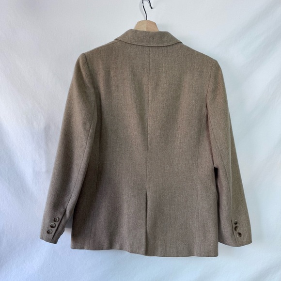 John Meyer Vintage Wool Blazer Taupe Size 10 Classic Tailored Jacket - Picture 2 of 13